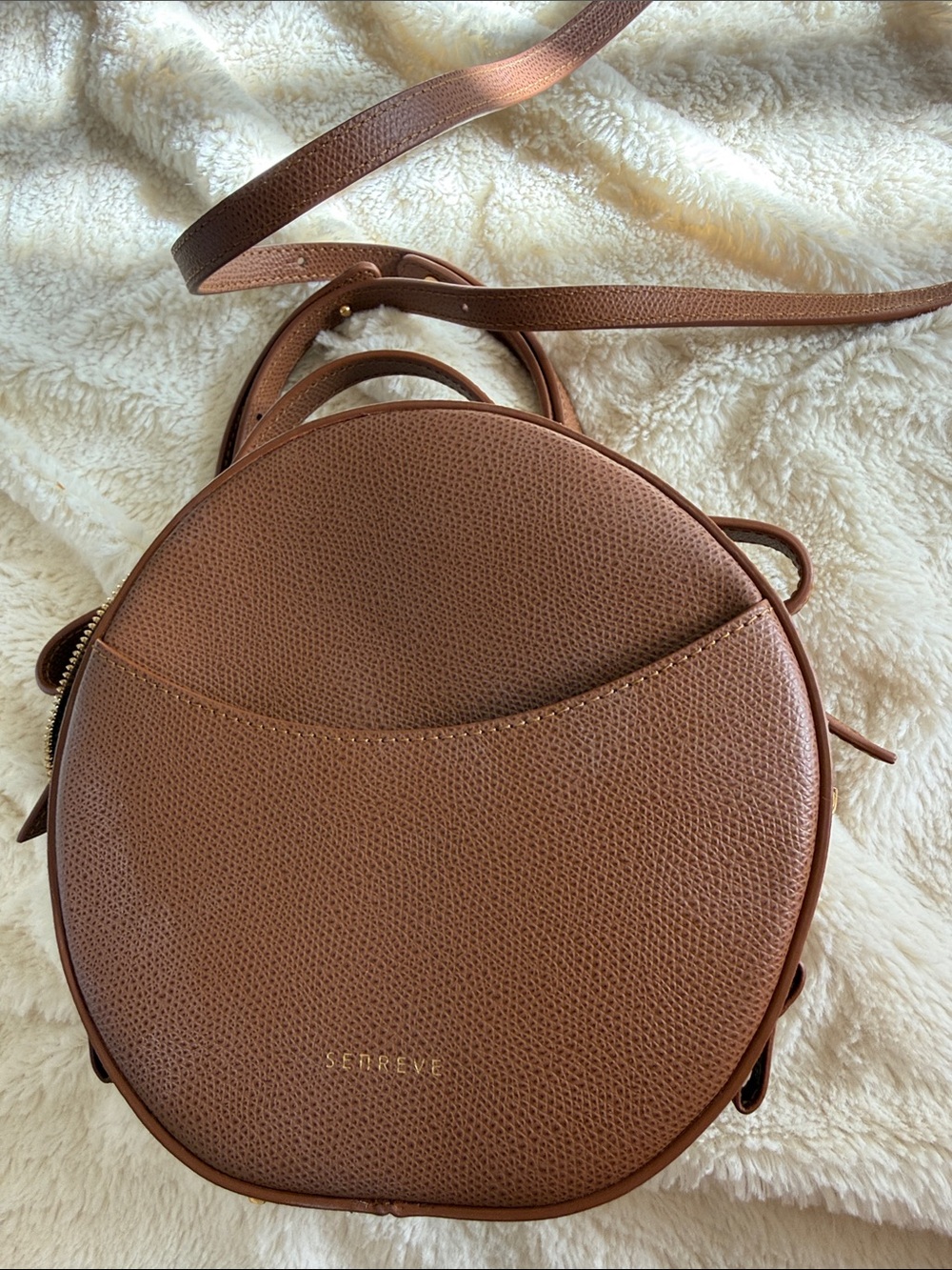 Senreve Circle Circa Bag in chestnut new
